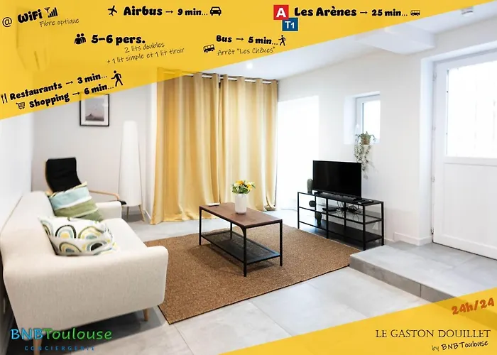 Bnb Toulouse - Le Gaston Douillet - Clim - Wifi - Plein Centre